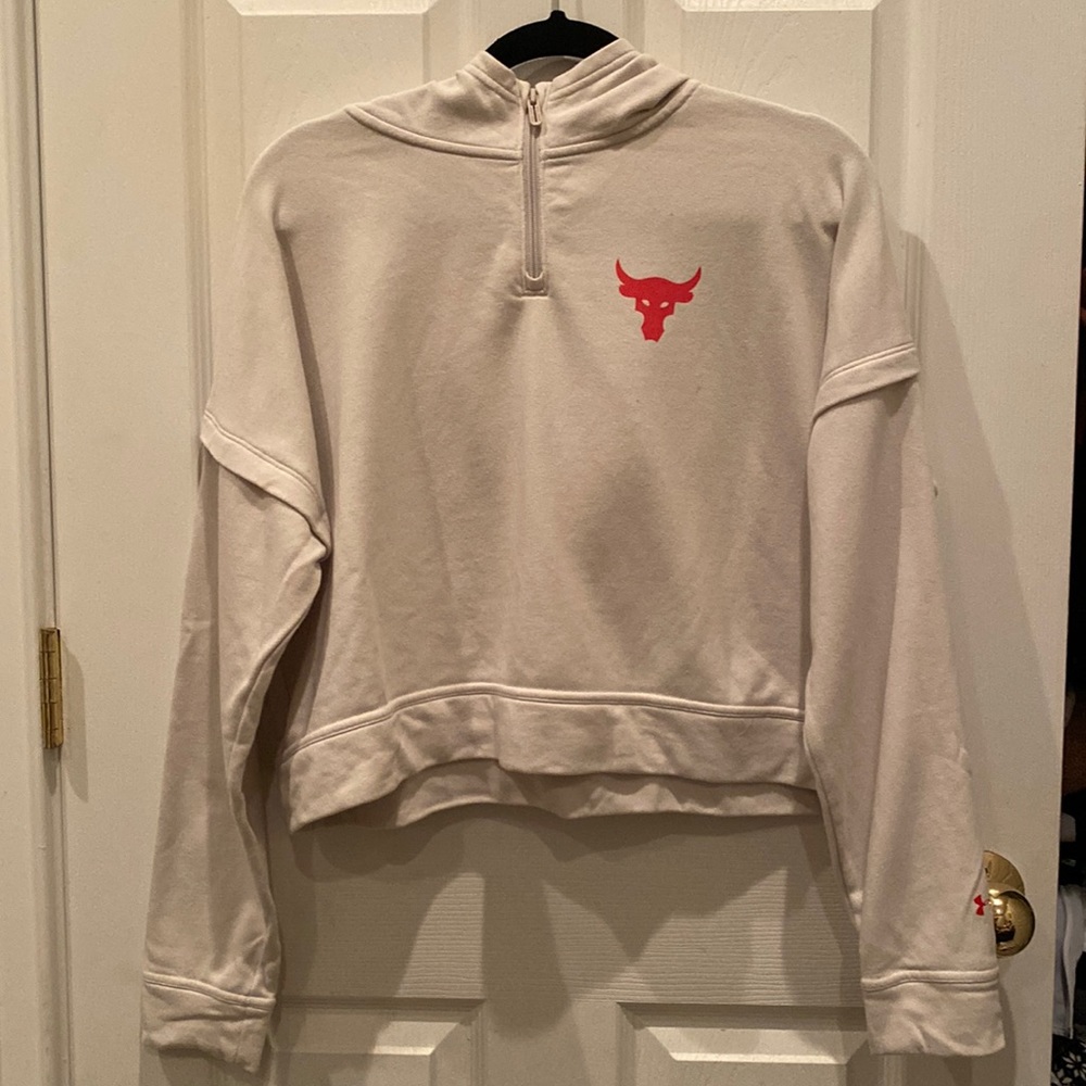 Project rock by Under Armour crop top hoodie.